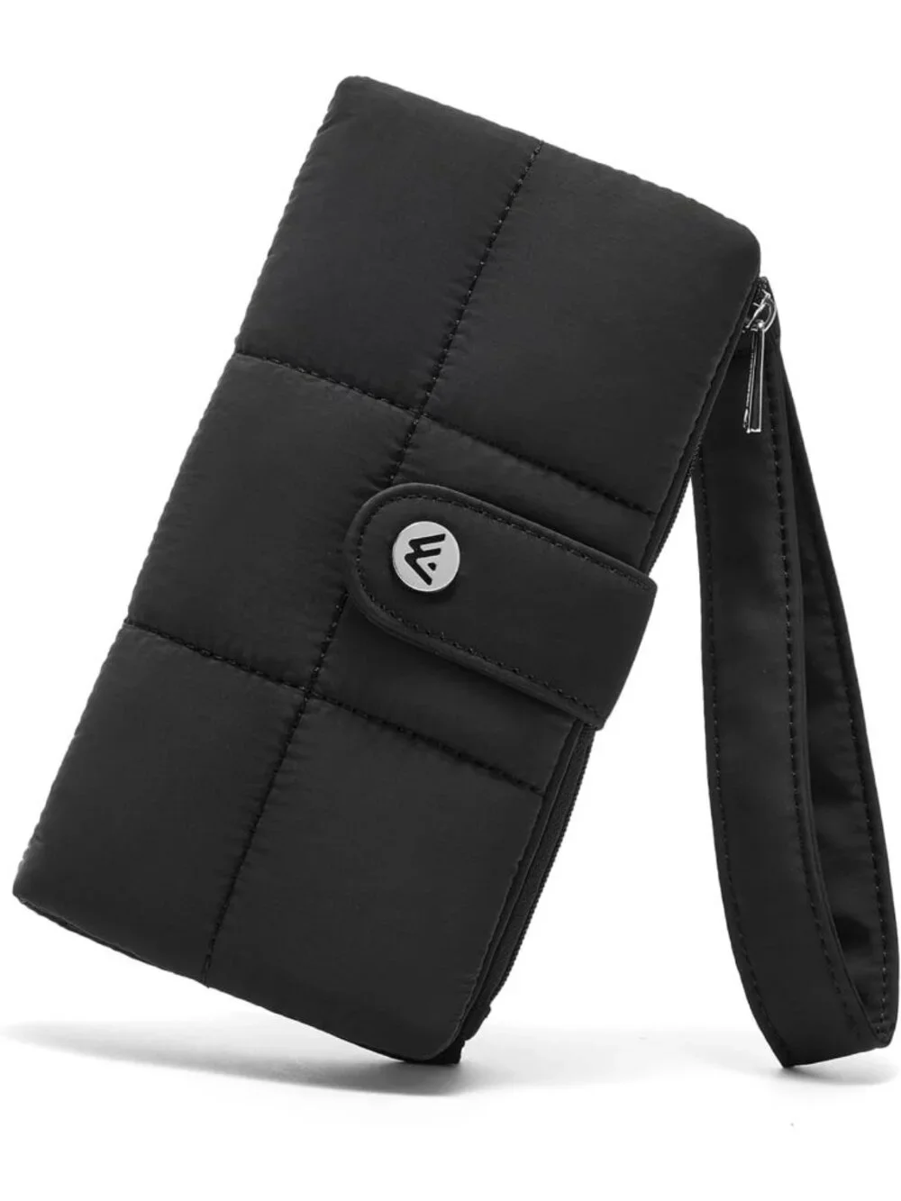 Stylish Puffer Wristlet Wallet for Women | RFID Blocking Card Holder, Compact